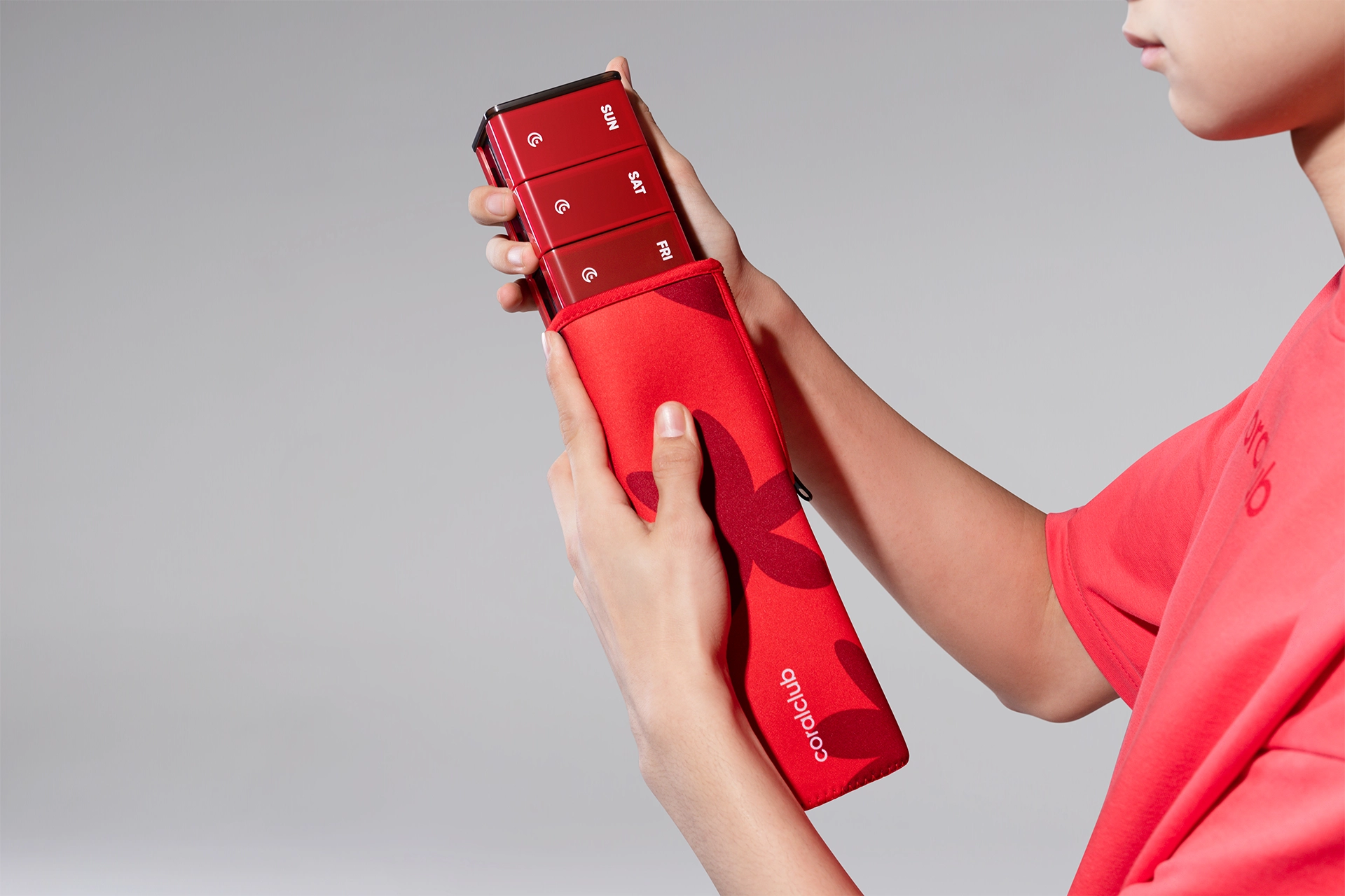 GoBox bilaterale con custodia, rosso