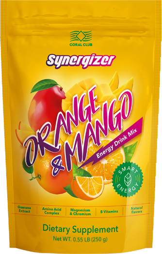 Synergizer al gusto di arancia e mango
