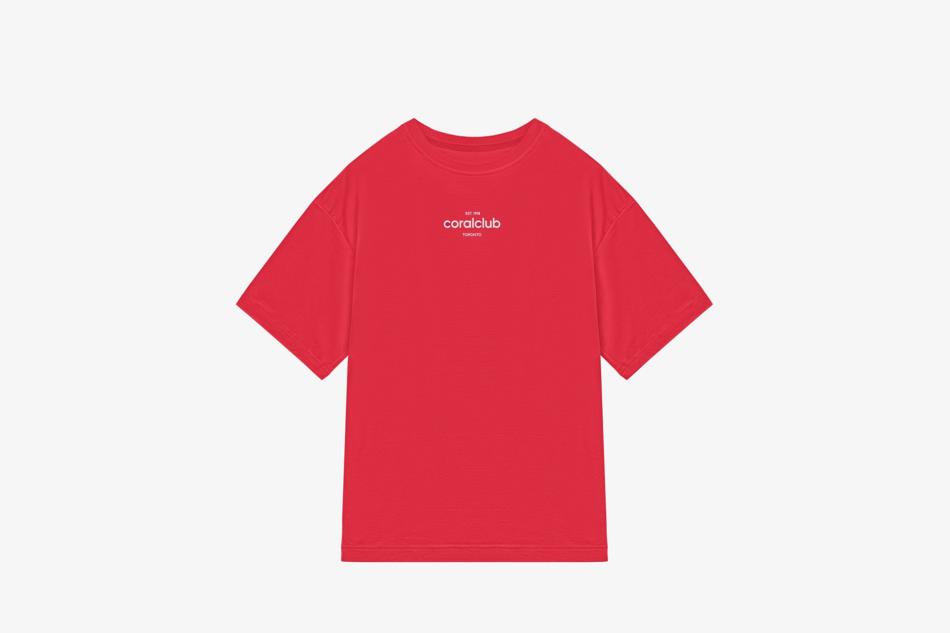 T-shirt oversize, corallo