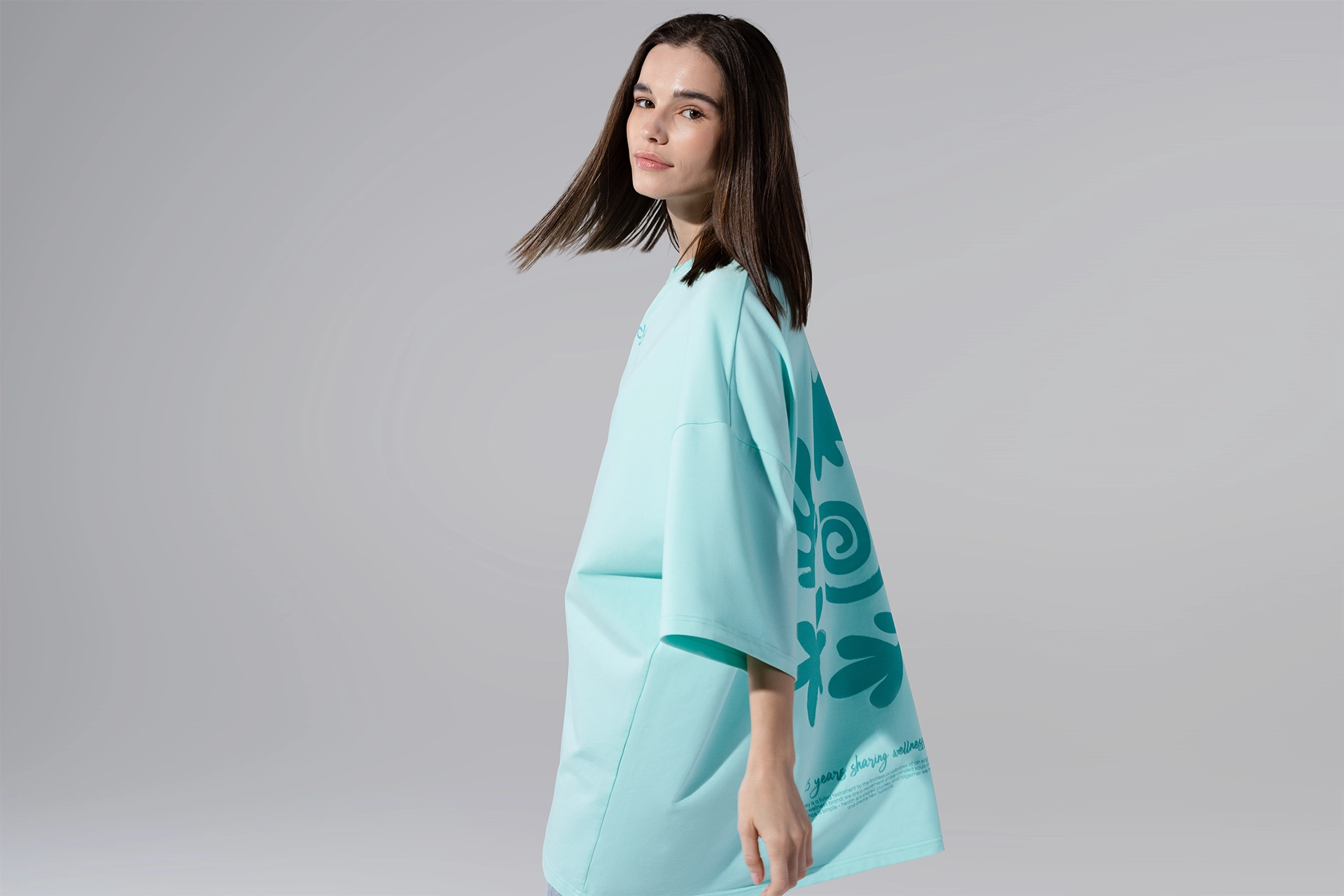 T-shirt oversize, menta